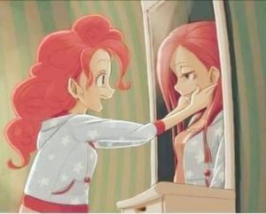 fille dans le miroir humeur émotion