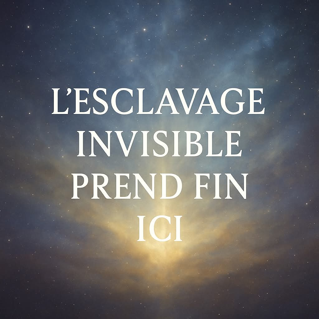 l’esclavage invisible prend fin ici