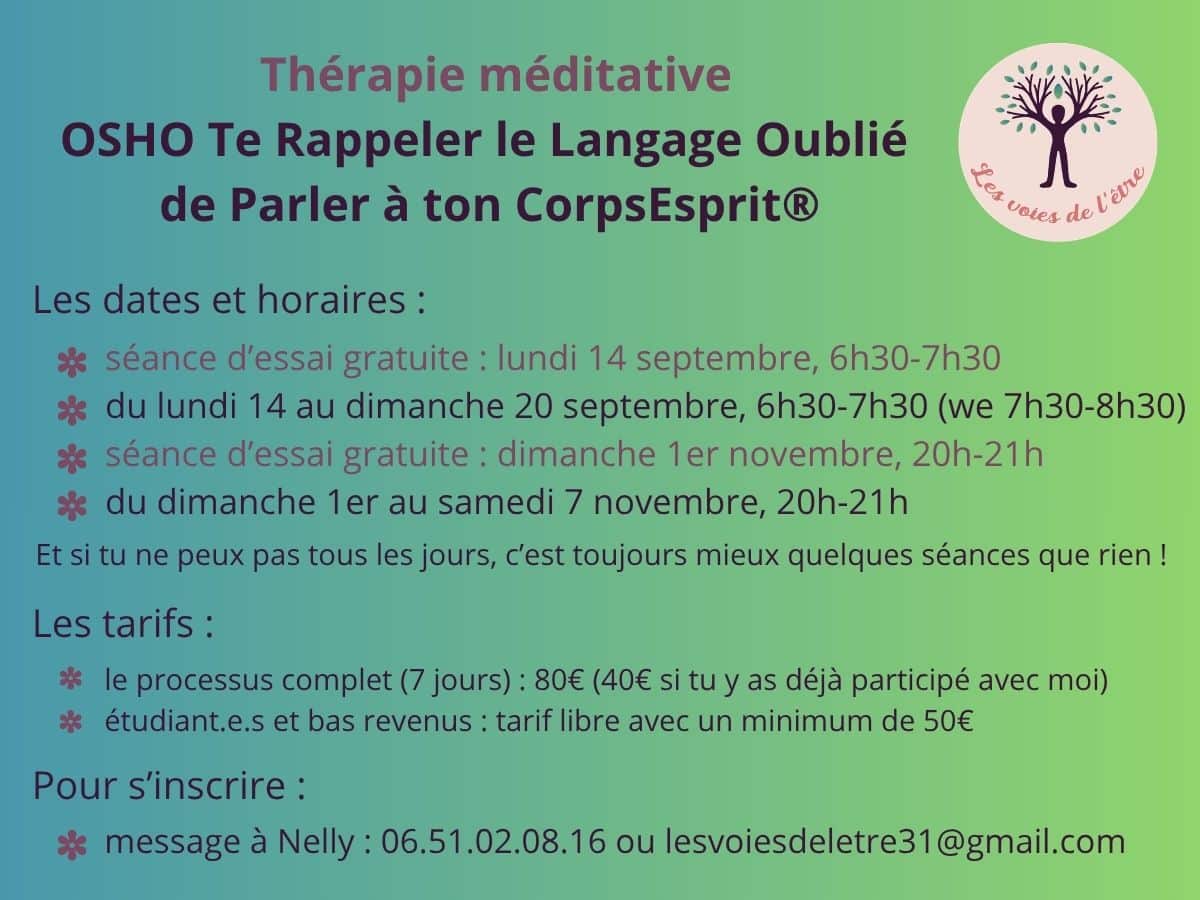 OSHO Parler dates